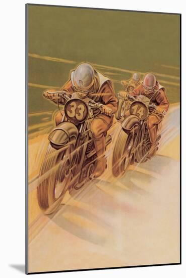 Motorcycle Racing-null-Mounted Art Print