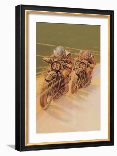 Motorcycle Racing-null-Framed Art Print