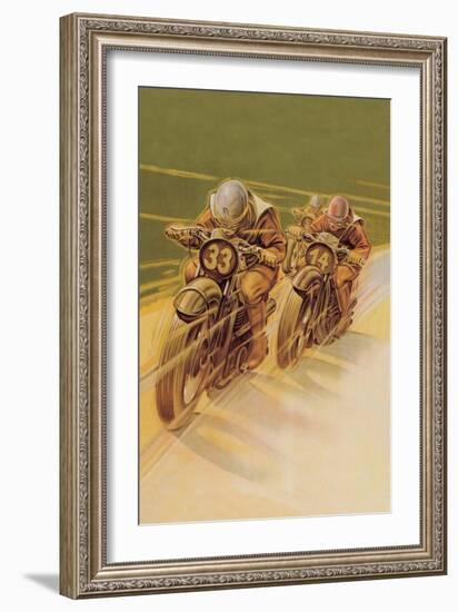 Motorcycle Racing-null-Framed Art Print