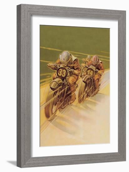 Motorcycle Racing-null-Framed Art Print