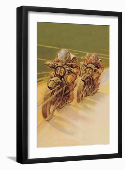 Motorcycle Racing-null-Framed Art Print