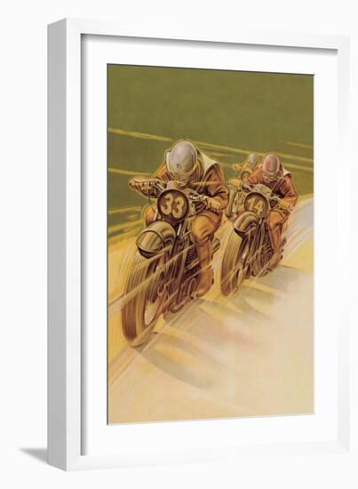 Motorcycle Racing-null-Framed Art Print