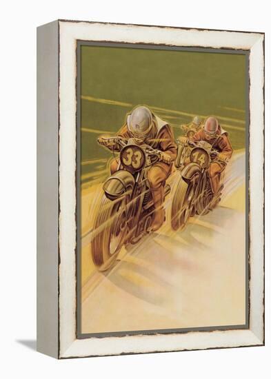 Motorcycle Racing-null-Framed Stretched Canvas