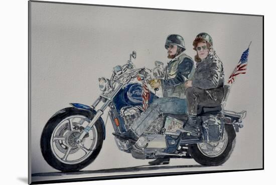 Motorcycle Ride, 1991,(watercolor)-Anthony Butera-Mounted Giclee Print