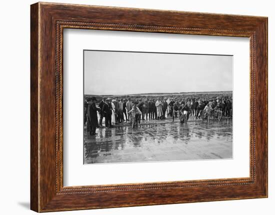 Motorcycle sand races, pre 1915-Bill Brunell-Framed Photographic Print