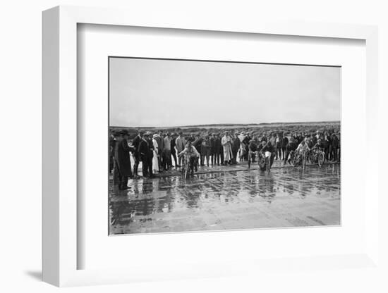 Motorcycle sand races, pre 1915-Bill Brunell-Framed Photographic Print
