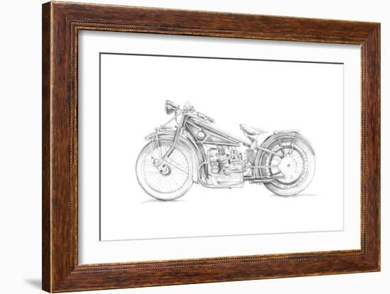 Motorcycle Sketch I-Megan Meagher-Framed Art Print