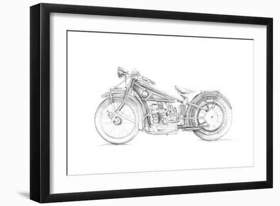Motorcycle Sketch I-Megan Meagher-Framed Art Print
