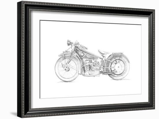 Motorcycle Sketch I-Megan Meagher-Framed Art Print