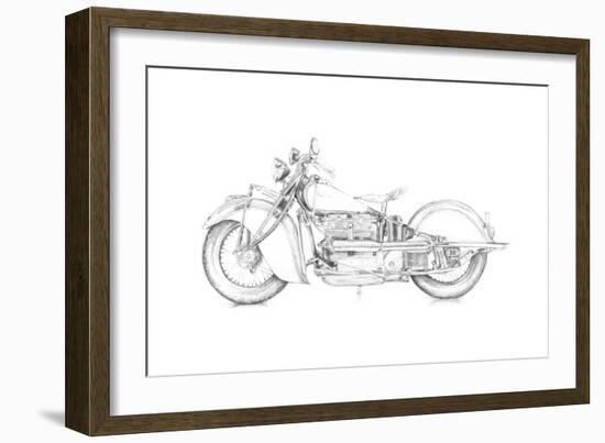 Motorcycle Sketch II-Megan Meagher-Framed Art Print