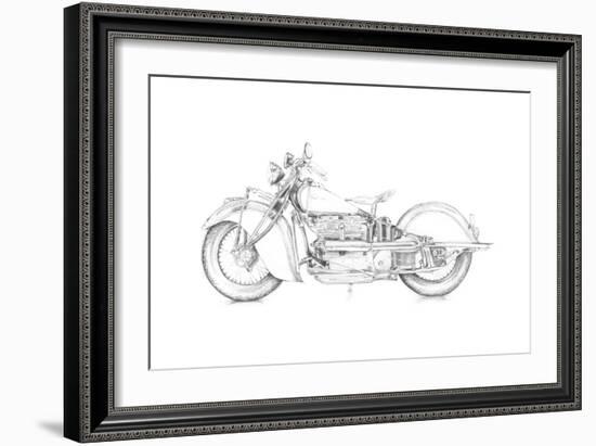 Motorcycle Sketch II-Megan Meagher-Framed Art Print