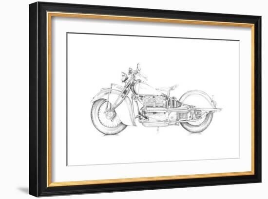 Motorcycle Sketch II-Megan Meagher-Framed Art Print