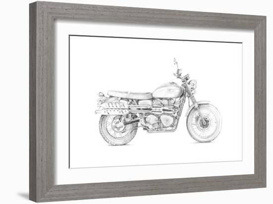 Motorcycle Sketch III-Megan Meagher-Framed Art Print