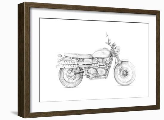 Motorcycle Sketch III-Megan Meagher-Framed Art Print