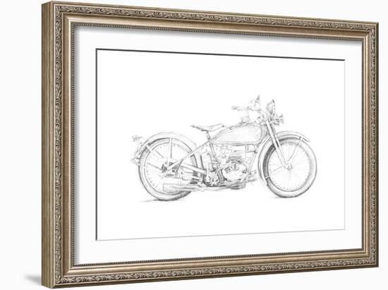 Motorcycle Sketch IV-Megan Meagher-Framed Art Print