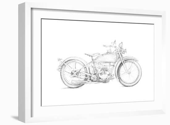 Motorcycle Sketch IV-Megan Meagher-Framed Art Print