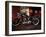 Motorcycle with Brick Wall and Graffiti-null-Framed Photographic Print