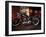 Motorcycle with Brick Wall and Graffiti-null-Framed Photographic Print