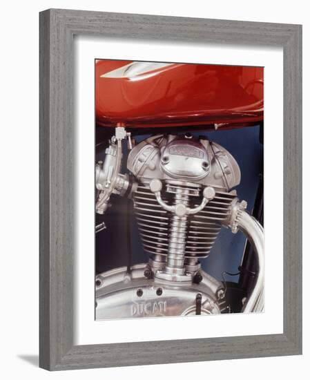 Motorcycles: Closeup of a Ducati Engine-Yale Joel-Framed Photographic Print