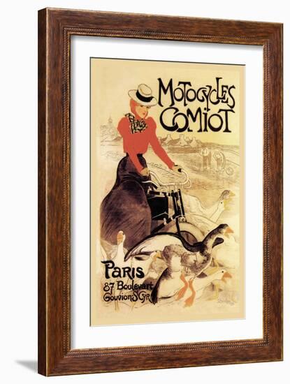 Motorcycles Comiot-Théophile Alexandre Steinlen-Framed Art Print