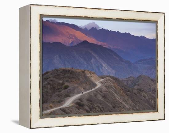 Motorcycling South on Dirt Roads from Cohoni to Teneria in the C-Sergio Ballivian-Framed Premier Image Canvas