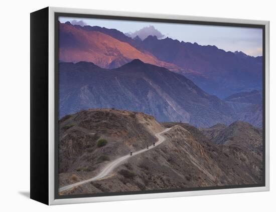 Motorcycling South on Dirt Roads from Cohoni to Teneria in the C-Sergio Ballivian-Framed Premier Image Canvas