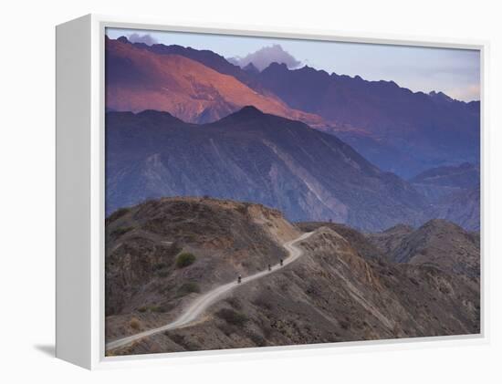 Motorcycling South on Dirt Roads from Cohoni to Teneria in the C-Sergio Ballivian-Framed Premier Image Canvas