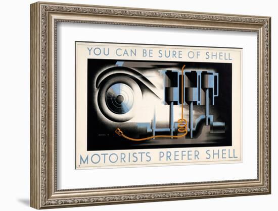 Motorists Prefer Shell-null-Framed Art Print