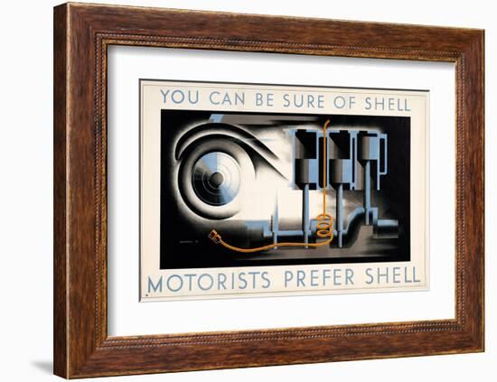 Motorists Prefer Shell-null-Framed Art Print