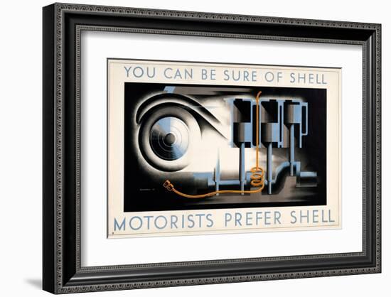 Motorists Prefer Shell-null-Framed Art Print