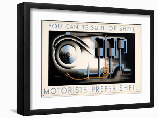 Motorists Prefer Shell-null-Framed Art Print