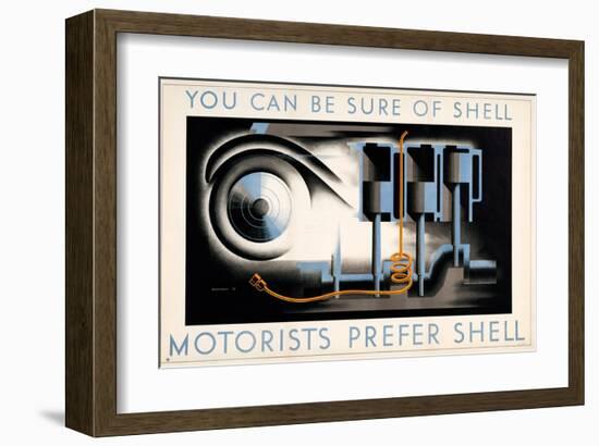 Motorists Prefer Shell-null-Framed Art Print