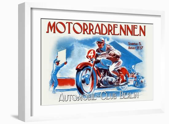 Motorradrennen - Auto Club Berlin-Jason Pierce-Framed Art Print