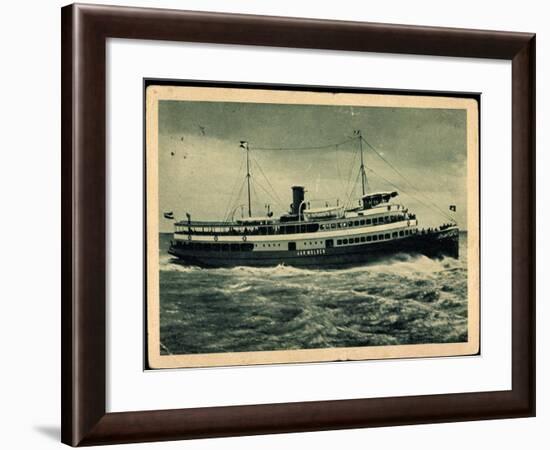 Motorschiff Jan Molsen in Starkem Wellengang-null-Framed Giclee Print