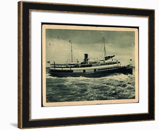 Motorschiff Jan Molsen in Starkem Wellengang-null-Framed Giclee Print