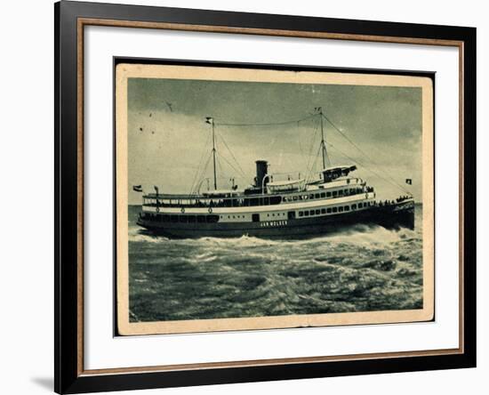 Motorschiff Jan Molsen in Starkem Wellengang-null-Framed Giclee Print