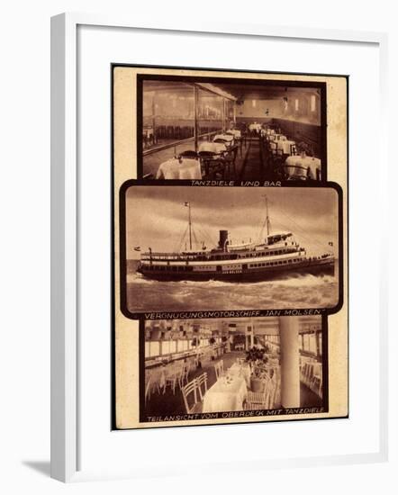 Motorschiff Jan Molsen, Tanzdiele, Bar, Oberdeck-null-Framed Giclee Print