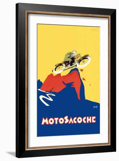 Motosacoche 346cc Swiss Motorbike-Marcello Nizzoli-Framed Art Print