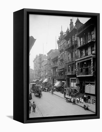 Mott St., New York-null-Framed Stretched Canvas