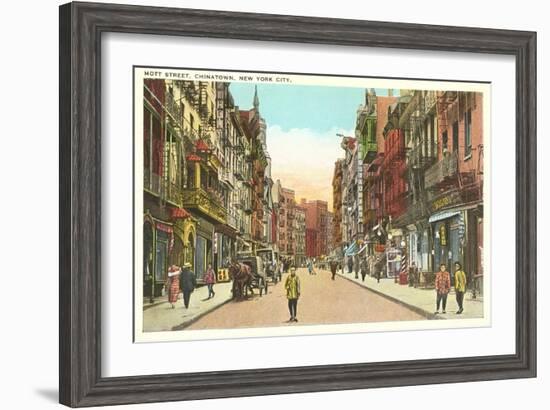 Mott Street, Chinatown, New York City-null-Framed Art Print