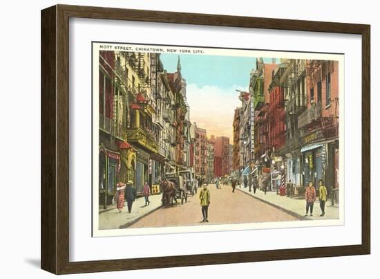 Mott Street, Chinatown, New York City-null-Framed Art Print