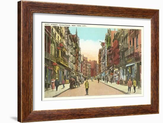 Mott Street, Chinatown, New York City-null-Framed Art Print