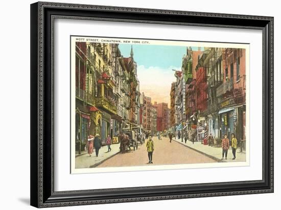 Mott Street, Chinatown, New York City-null-Framed Art Print