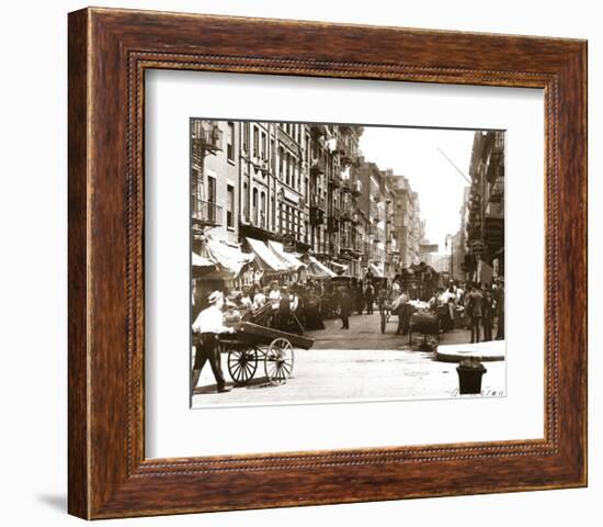Mott Street, Manhattan, New York, c.1907-null-Framed Art Print