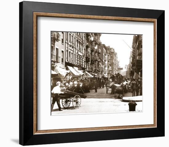 Mott Street, Manhattan, New York, c.1907-null-Framed Art Print