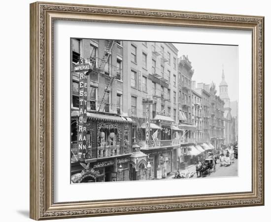 Mott Street, New York, N.Y.-null-Framed Photo