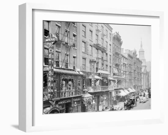 Mott Street, New York, N.Y.-null-Framed Photo