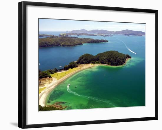 Motuarohia Island, Bay of Islands, Northland, New Zealand-David Wall-Framed Photographic Print