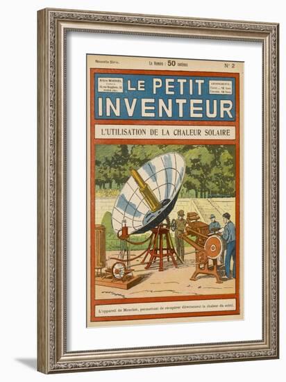 Mouchot's Solar-Powered Motor-null-Framed Art Print