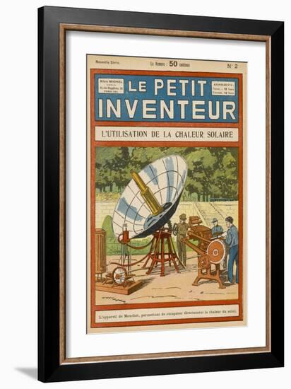 Mouchot's Solar-Powered Motor-null-Framed Art Print